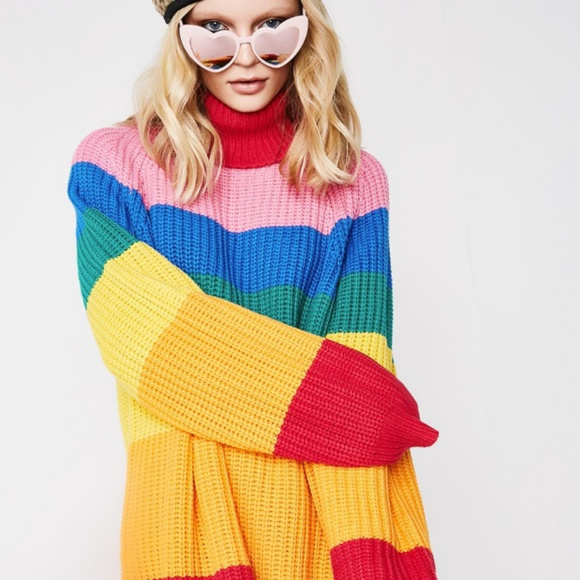 lazy oaf rainbow jumper